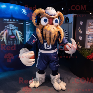 Navy Kraken mascot costume...