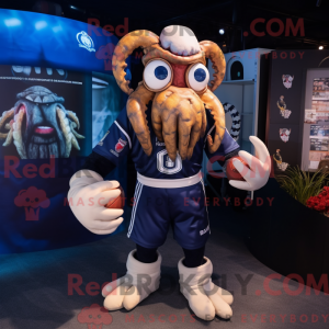 Navy Kraken maskot kostume...