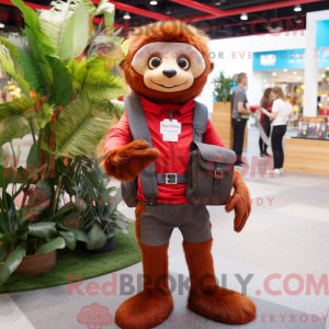 Red Sloth mascot costume...