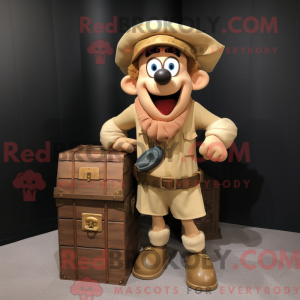 Tan Treasure Chest mascot...