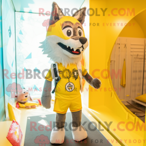 Yellow Say Wolf mascot...