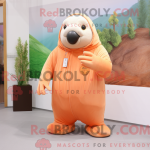 Peach Walrus Maskottchen...