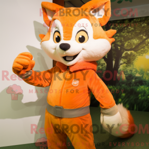 Orange Fox Maskottchen...
