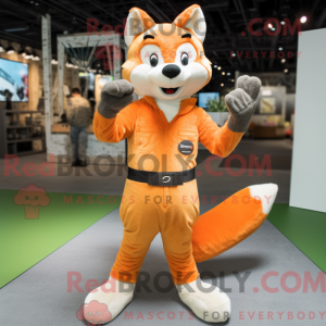 Orange Fox Maskottchen...