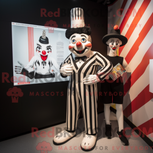 Cream Mime mascot costume...