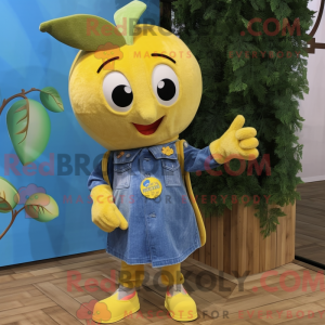 Gul blomme maskot kostume...