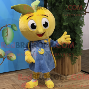 Yellow Plum mascot costume...