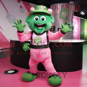 Pink Green Beer mascot...
