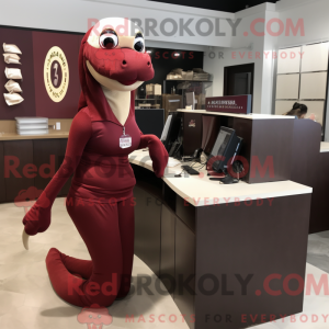 Maroon Titanoboa maskot...