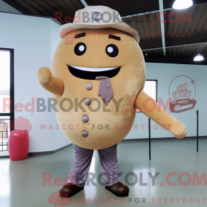 Beige Donut mascot costume...