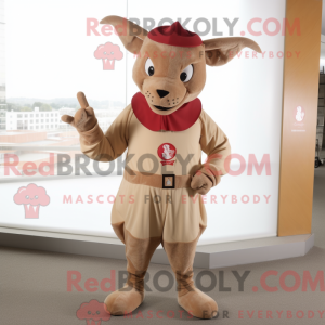 Beige Devil mascot costume...