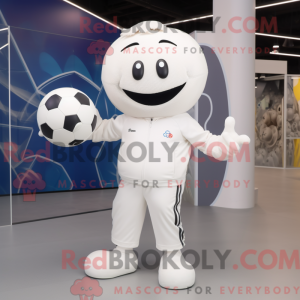 White Handball Ball mascot...