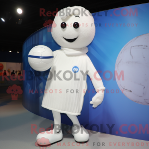 White Handball Ball mascot...