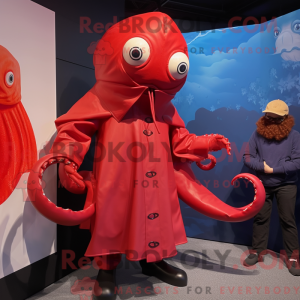 Red Kraken mascot costume...