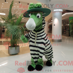 Forest Green Zebra mascot...