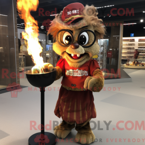 Brown Fire Eater mascot...