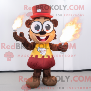 Brown Fire Eater mascot...