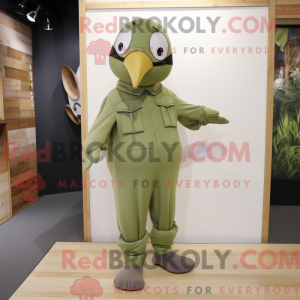 Olive Dove maskot kostume...