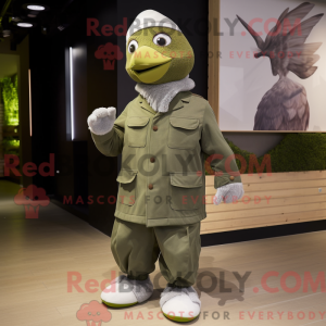 Olive Dove mascot costume...