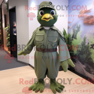 Olive Dove mascottekostuum...