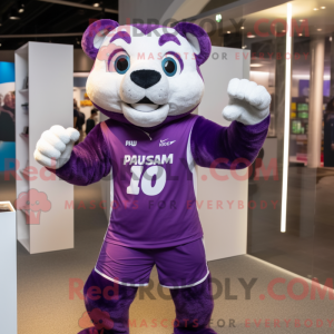 Personaggio mascotte viola...