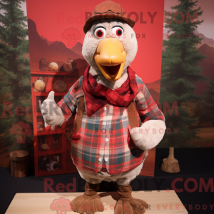 Rød Tyrkiet maskot kostume...