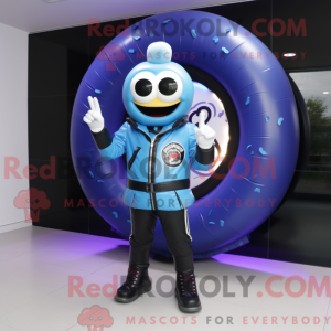 Blue Donut maskot kostume...