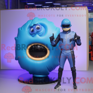 Blue Donut maskot kostume...