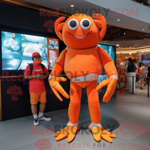 Orange Crab mascot costume...