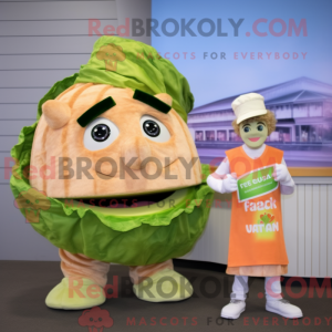 Peach Caesar Salad mascot...