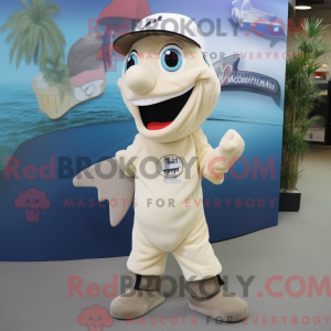 Beige Barracuda maskot...