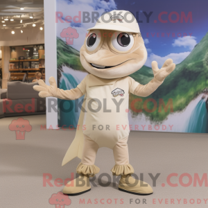 Beige Barracuda maskot...
