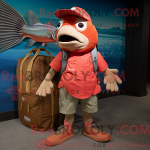 Red Salmon-mascottekostuum...