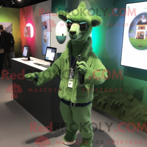 Forest Green Llama mascot...