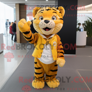 Yellow Tiger mascot costume...