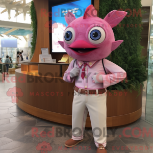 Pink Tuna mascot costume...