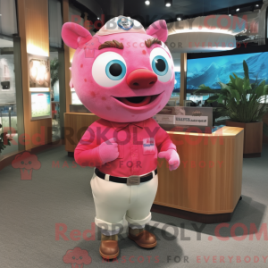 Pink Tuna mascot costume...