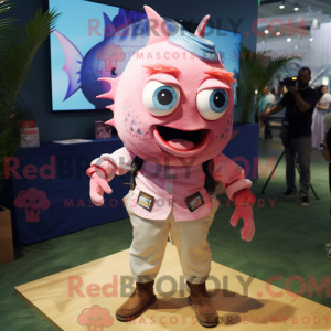 Pink Tuna mascot costume...