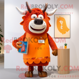 Orange Yak Maskottchen...