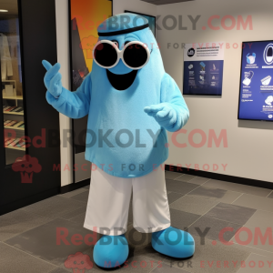 Sky Blue Ghost mascot...