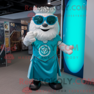 Cyan Celtic Shield mascot...