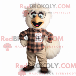 Cream Emu mascot costume...