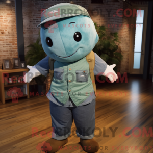 Olive Narwhal mascot...
