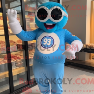 Sky Blue Bagels Maskottchen...