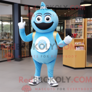 Sky Blue Bagels Maskottchen...