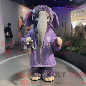 Lavendel-Mammut-Maskottchen...