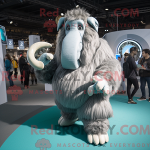 Sølv Mammoth maskot kostume...