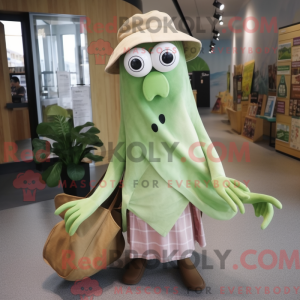 Olive Squid maskot kostume...