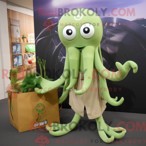 Postava maskota Olive Squid...