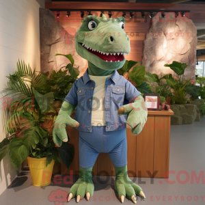 Olive Tyrannosaurus mascot...